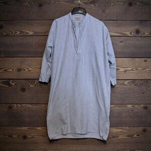 Gleneske Irish Flannel Grandfather Nightshirt Striped Made Ireland Heritage M